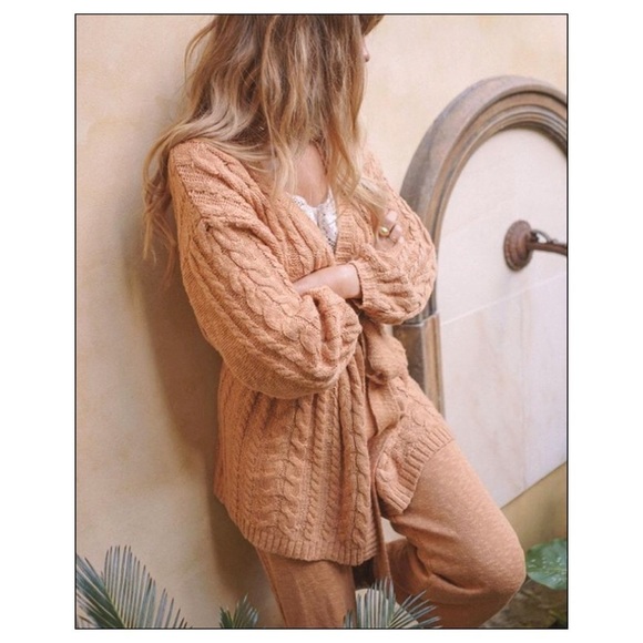 NWT Spell & The Gypsy Yellowstone Knit Cardigan In Caramel Size M/L - Picture 9 of 14